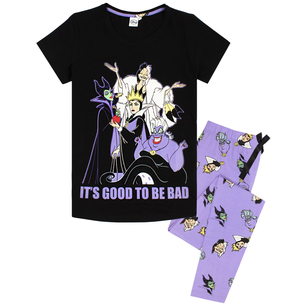 (L) Disney Womens Black Villains Pyjamas