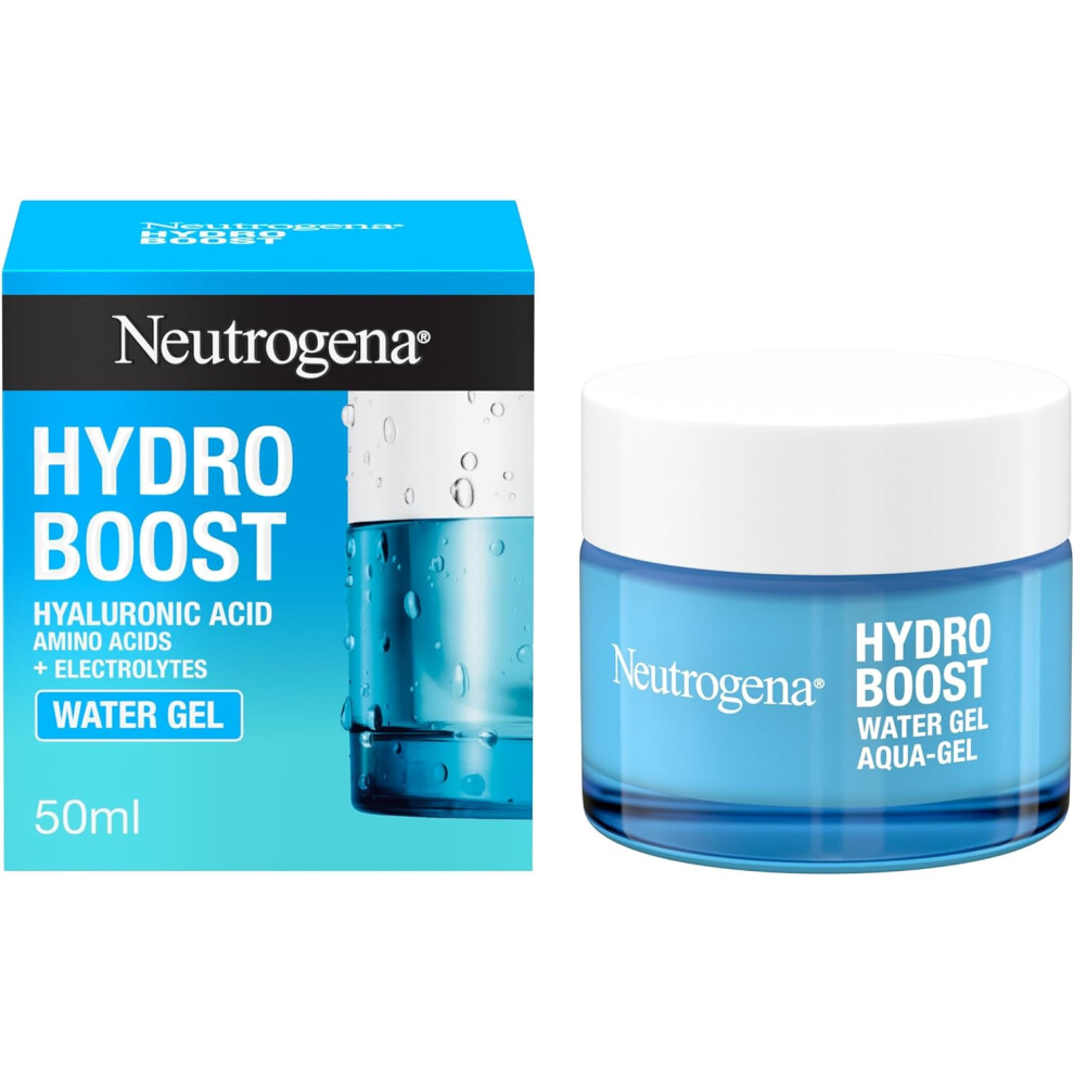 Neutrogena Hydro Boost Water Gel Face Moisturiser with Hyaluronic Acid, Oil-Free, 72h Hydration, 50 ml | Code: Hydro Boost Water Gel Face Moisturiser