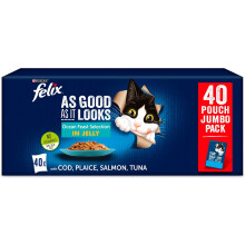 Felix As Good As It Looks Ocean Feasts Cat Food 40x100g UK