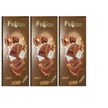 3 x Fusion Chocolate Mercadona Hazelnuts Wafer 3 x 100g (10.58Oz)