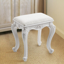 Premium Makeup Dressing Stool Faux Fur Upholstered Stool