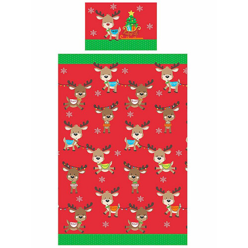 Rudolph & Friends 4 in 1 Junior Bedding Bundle (Couette, Oreiller, et 1
