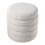 Living And Home Beige Upholstered Round Storage Ottoman 2