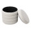Living And Home Beige Upholstered Round Storage Ottoman 3