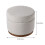 Living And Home Round Ottoman Storage Stool Seat, Beige 5