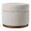 Living And Home Round Ottoman Storage Stool Seat, Beige 1