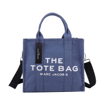 (Denim blue, Large) letter the large capacity fashion tote bag