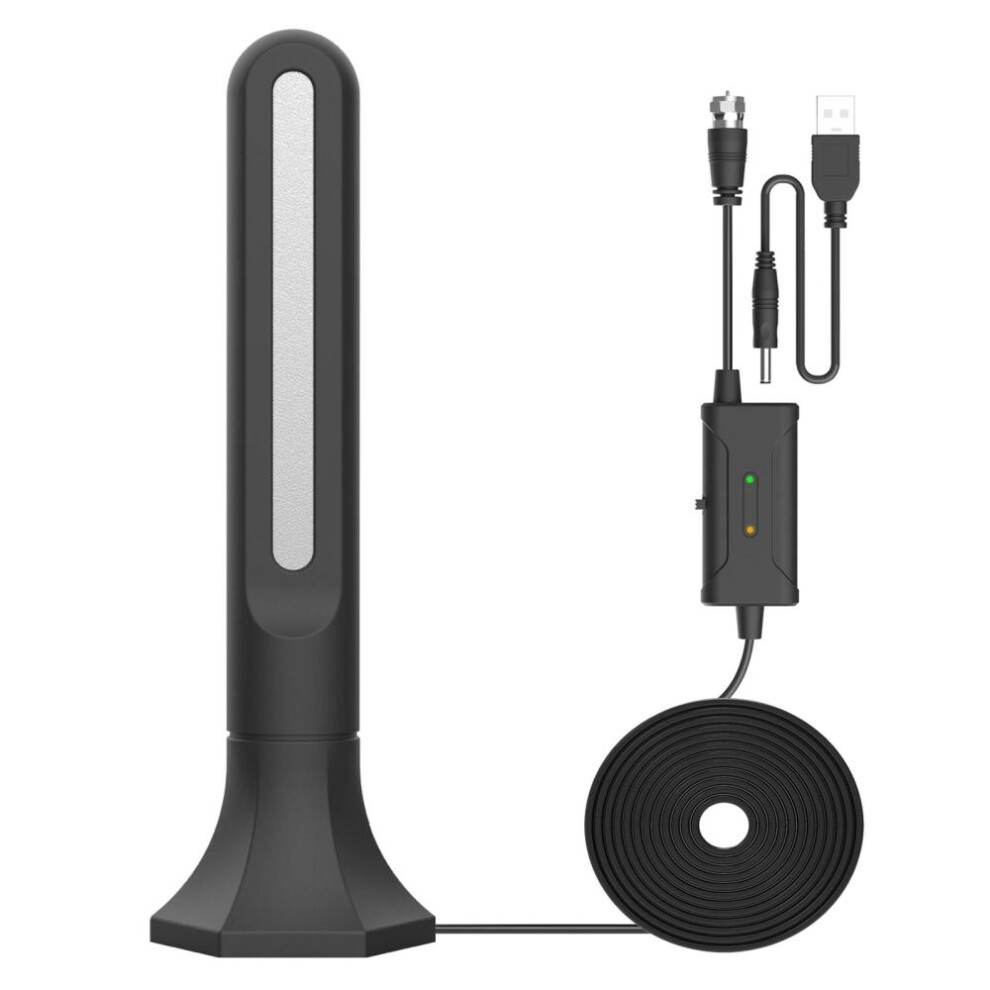 25dB Indoor HDTV Antenna Digital TV Aerial VHF UHF Antenna 150Miles Range with Signal Amplifier