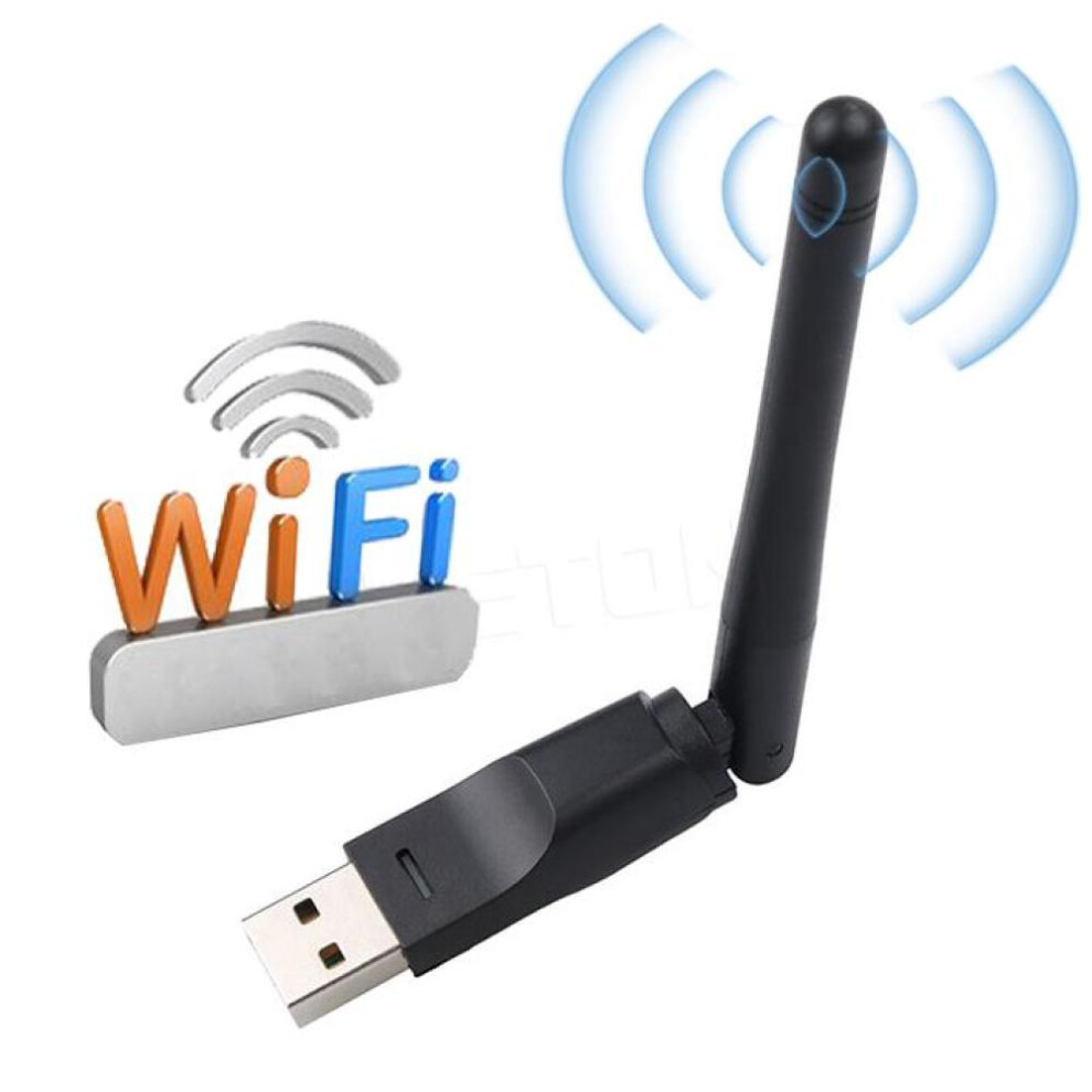 USB 2.0 WiFi Wireless Network Card 150M 802.11 b/g/n LAN Adapter with rotatable Antenna MT-7601