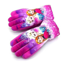 Kids Girls Winter Warm Ski Gloves Sofia Frozen Elsa Anna Plush Gloves Mittens Gifts