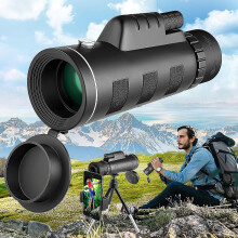 40x60 Hd Monocular Starscope Phone Camera Zoom Lens with Smartphone Holder Telescope Tripod