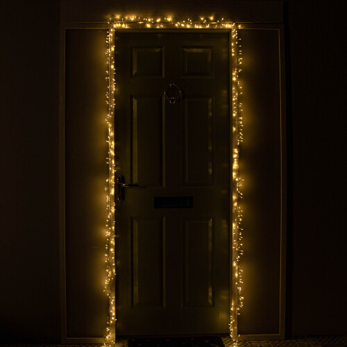 5.5m 440 LED Door Christmas String Lights with Timer in Warm White