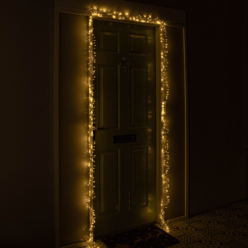 5.5m 440 LED Door Christmas String Lights with Timer in Warm White 1