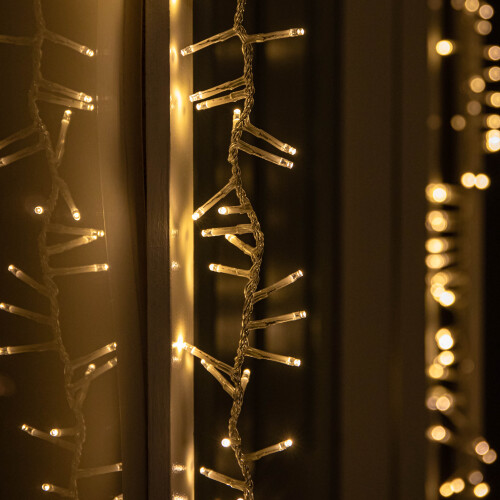 5.5m 440 LED Door Christmas String Lights with Timer in Warm White 2