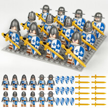 (12PCS Medieval Knights-F) 84PCS Medieval Knights Military dragon soldiers building blocks of ancient Mini Figures Fits Lego