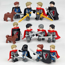 (12PCS Medieval Knights-G) 84PCS Medieval Knights Military dragon soldiers building blocks of ancient Mini Figures Fits Lego