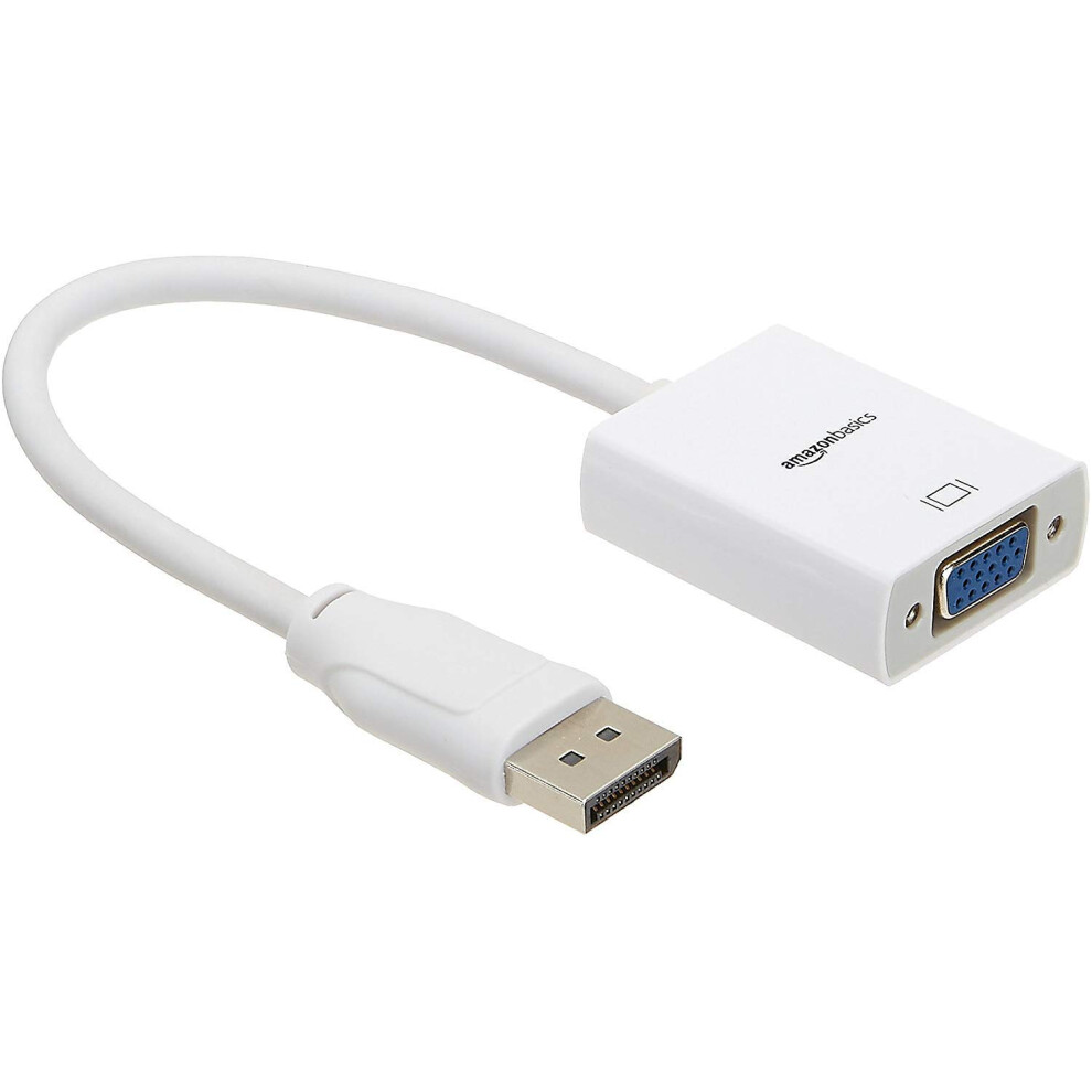 DisplayPort (not HDMI/USB) To VGA Adapter, White