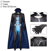 (S) Megamind Cosplay Jumpsuit Set Stage Performance Halloween Party Dress Up Costume