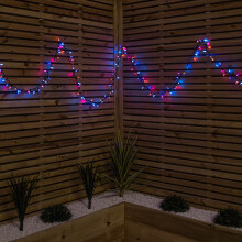 7.5m 300 LED Christmas Fairy Cap String Lights with Timer in Rainbow