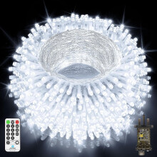 403 FT 1000 LED Christmas Lights Outdoor Decorations Super Long Fairy Lights Mains Powered Waterproof String Lights Plug In with Remote Timer