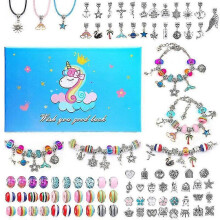 Advent Calendar 2022 Christmas Diy Unicorn Charms Bracelet Countdown To Christmas Unique Charms Jewelry Set for Kids Girls