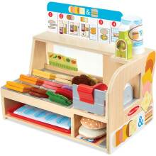 Melissa & Doug Sandwich Toy Shop - Wooden Play Food Sets for Children Kitchen Toys for Girls or Boys 3+ - Wooden Food Toys & Play Kitchen Accessories