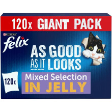 FELIX As Good As it Looks Mixed Selection in Jelly Wet Cat Food 120x100g