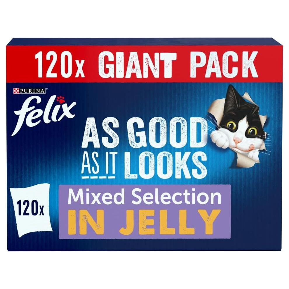 FELIX As Good As it Looks Mixed Selection in Jelly Wet Cat Food 120x100g