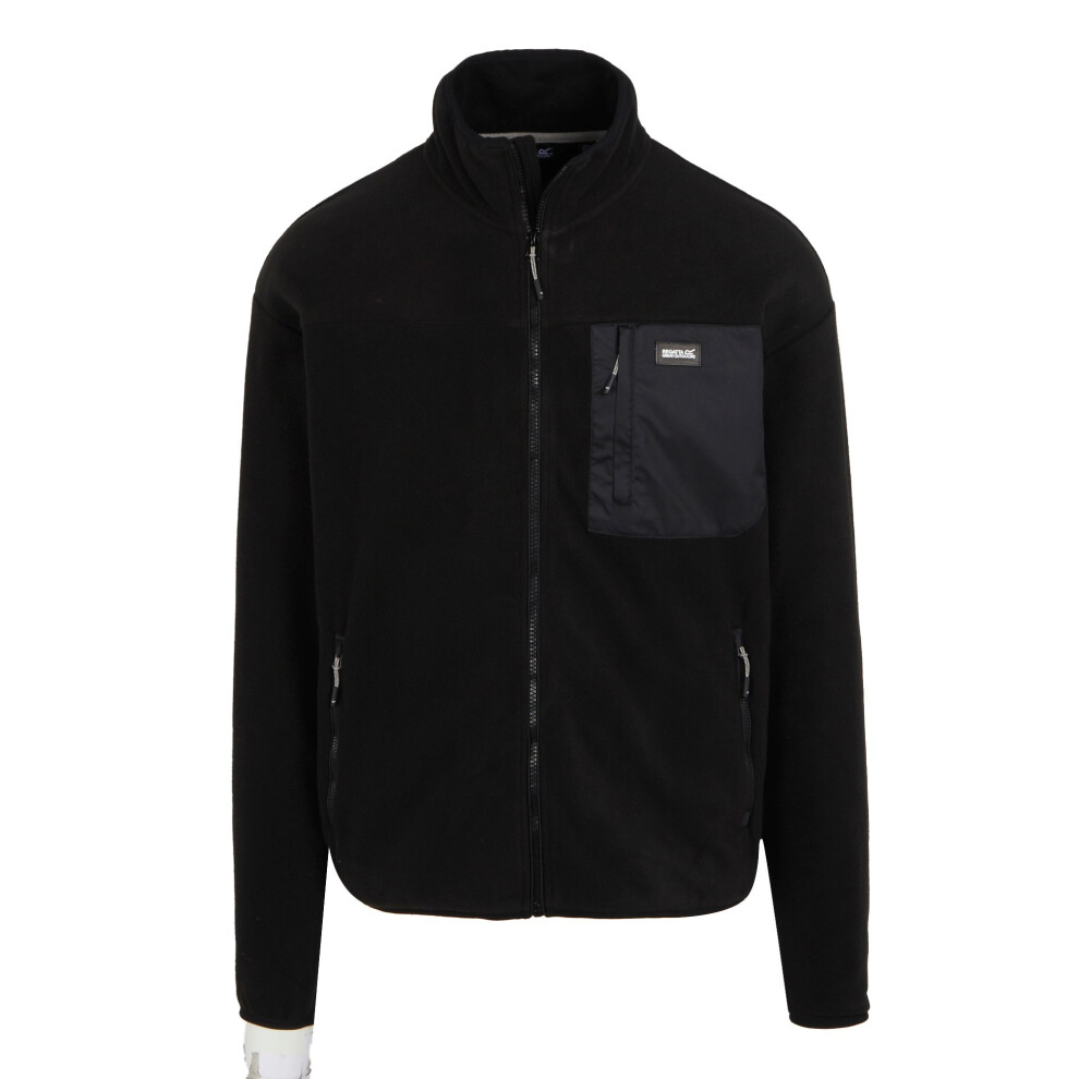 (M, Black) Regatta Mens Frankie Full Zip Fleece Jacket