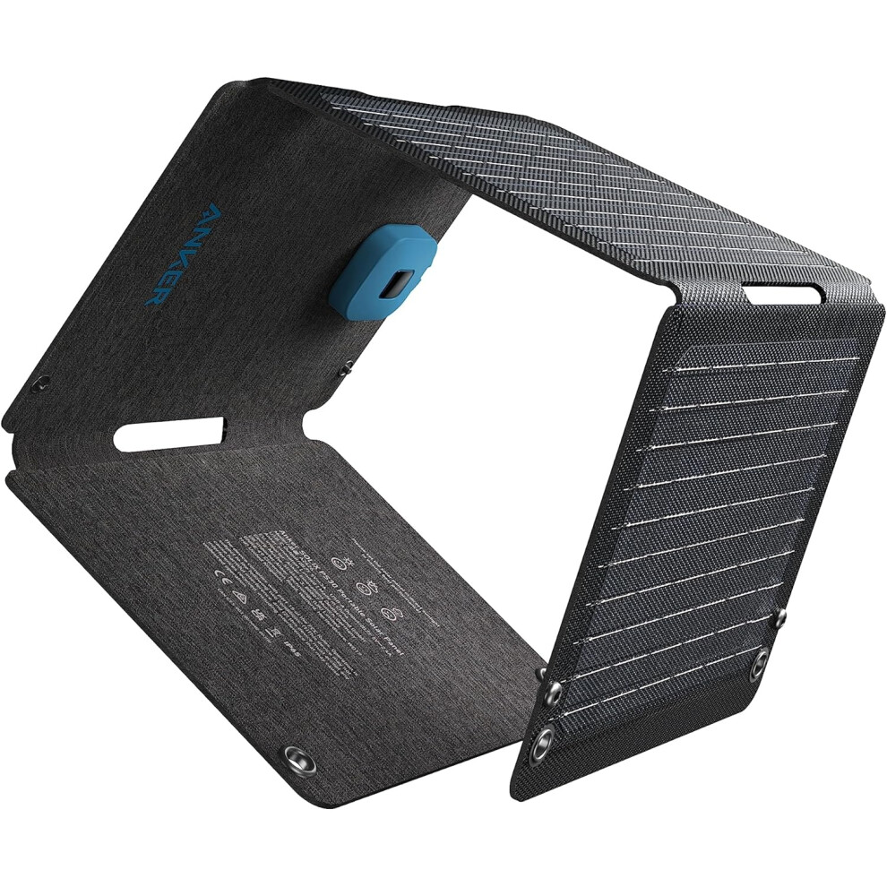 Anker Solix PS30 Solar Panel, 30W Foldable Portable Solar Charger P65 Water and Dust Resistance Ultra-Fast Charging, Charges 2 Devices at Once