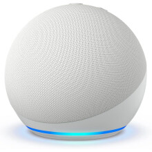 Echo Dot (Newest gen) | Big vibrant sound Wi-Fi and Bluetooth smart speaker with Alexa | Glacier White