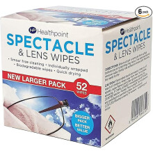 Healthpoint Spectacle Wipes Extra Value 6 Packs of 52 = 312 Wipes