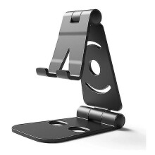 (Black) Portable Mini Mobile Phone Holder Foldable Desk Stand Holder 4 Degrees Adjustable Universal For Iphone Andorid Phone