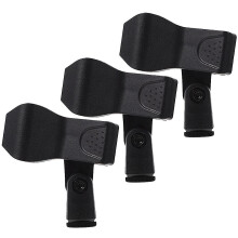 (Black 3) 3pcs Universal Microphone Clamps Microphone Holder Clips Universal Microphone Clips Universal Clips