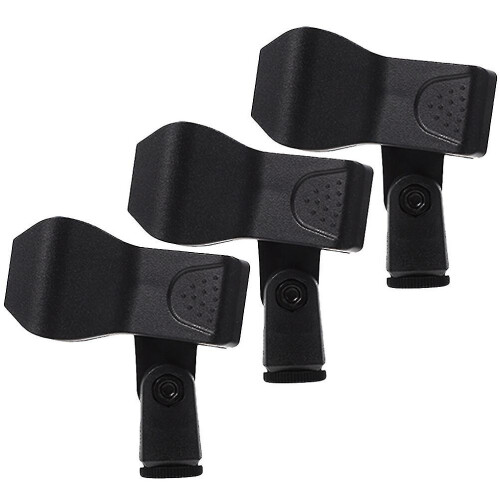 (Black 3) 3pcs Universal Microphone Clamps Microphone Holder Clips Universal Microphone Clips Universal Clips