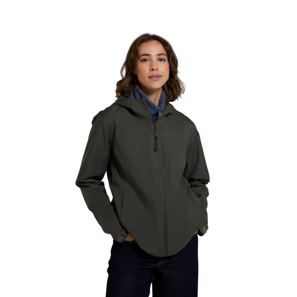 (12 UK, Dark Khaki) Animal Womens/Ladies Elements Waterproof Jacket