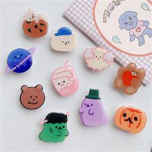 (17) Cartoon Cute Ghost Epoxy Foldable Mobile Phone Extension Frame Finger Stand Phone Stand Luxury Universal Phone Grip Socket