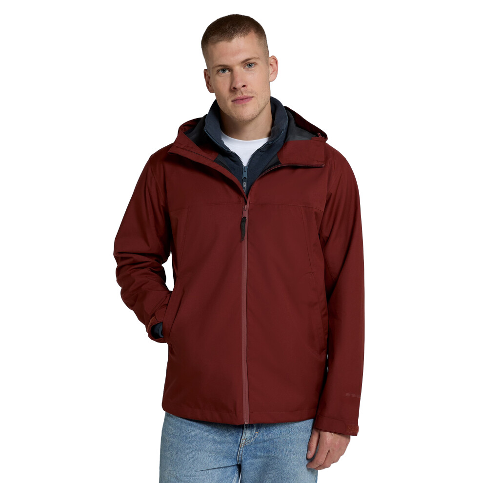 (XS, Dark Red) Animal Mens Elements Waterproof Jacket