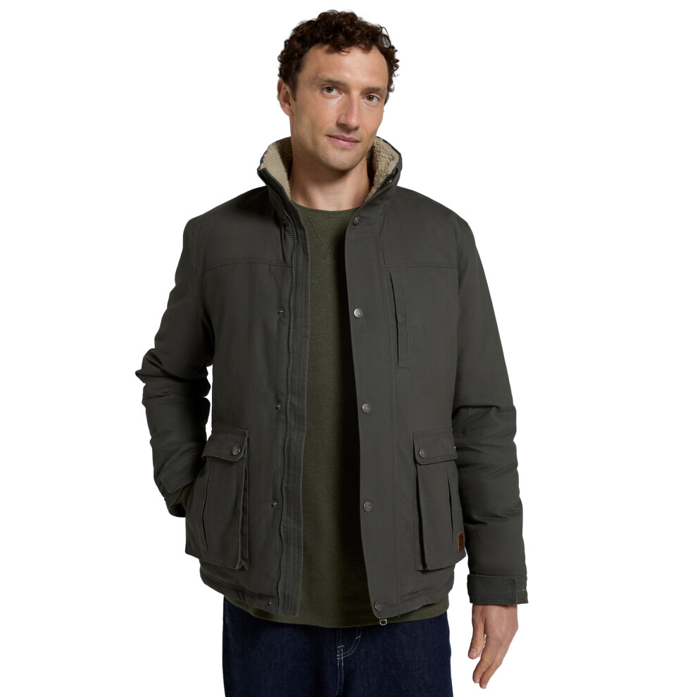 (M, Khaki Green) Animal Mens Holkham Utility Jacket