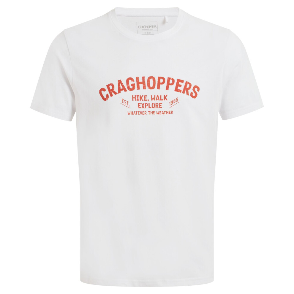 (L, Optic White) Craghoppers Mens Lucent Whatever The Weather Short-Sleeved T-Shirt