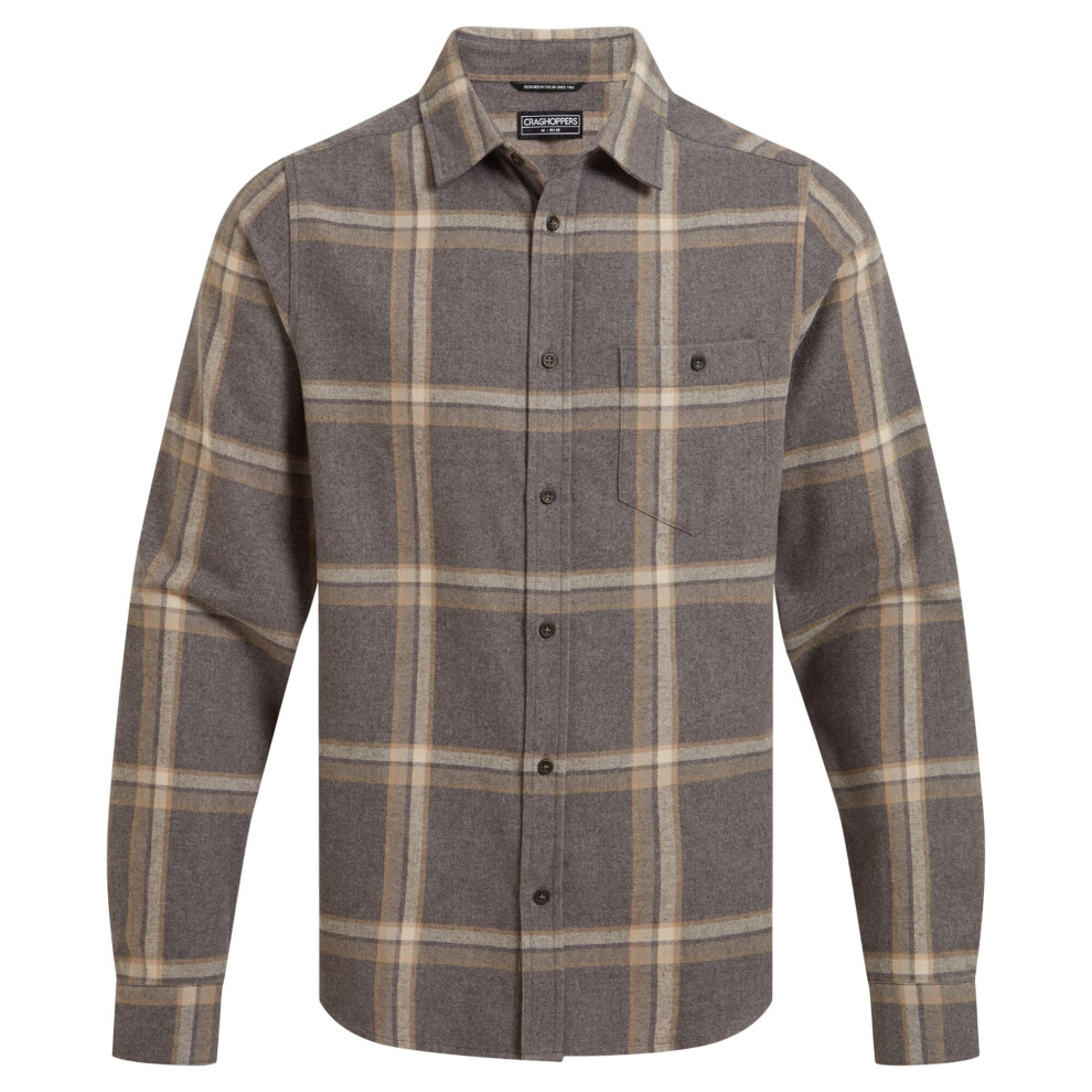 (S, Soft Grey Marl) Craghoppers Mens Gage Long-Sleeved Shirt