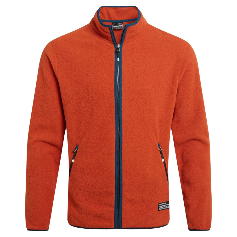 (L, Carnelian/Orange) Craghoppers Mens CO2 Renu Technology Fleece Jacket