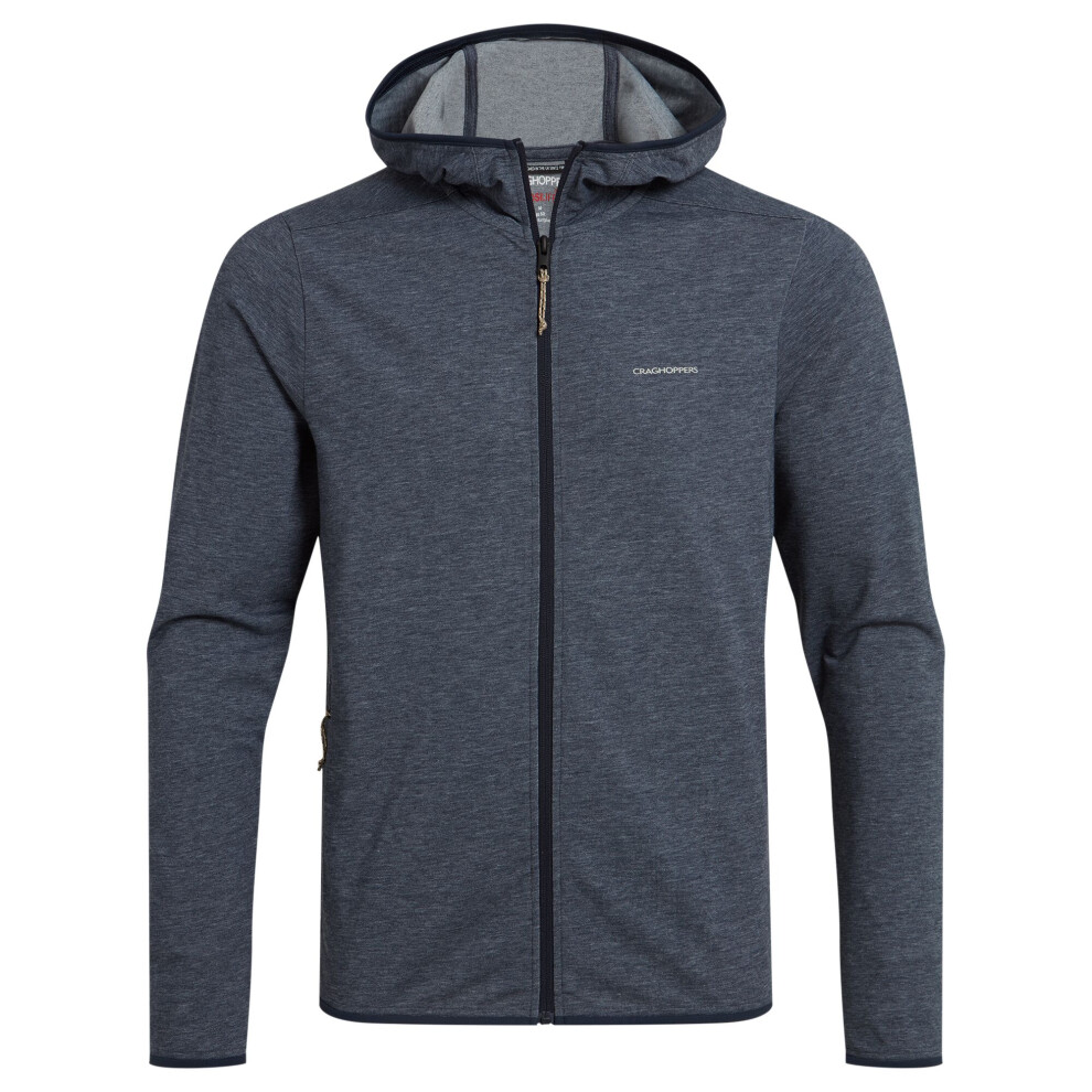 (M, Blue Navy Marl) Craghoppers Mens Deft Nosilife Full Zip Hoodie