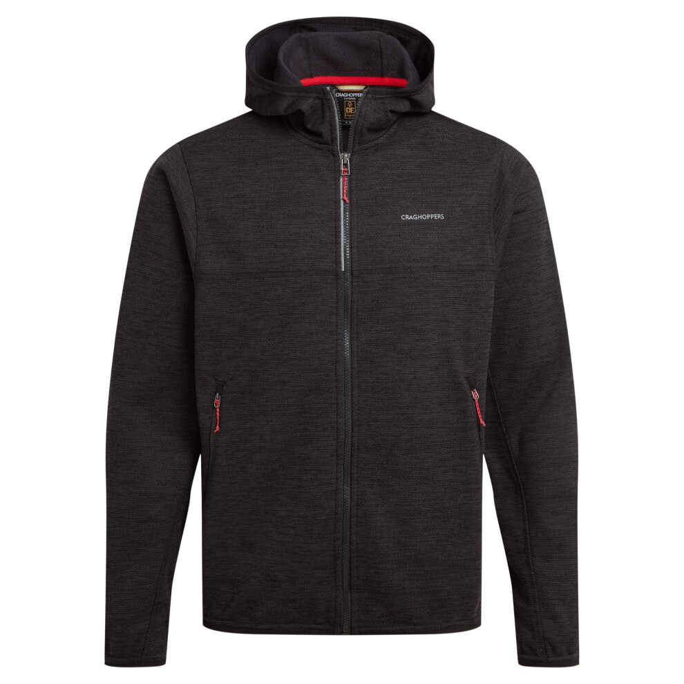 (L, Black Pepper Marl) Craghoppers Mens Travos Full Zip Fleece Top