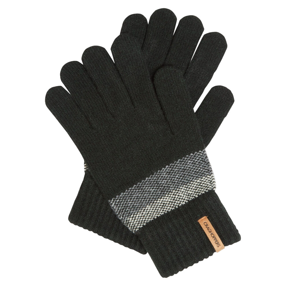 (M-L, Black) Craghoppers Mens Forster Winter Gloves