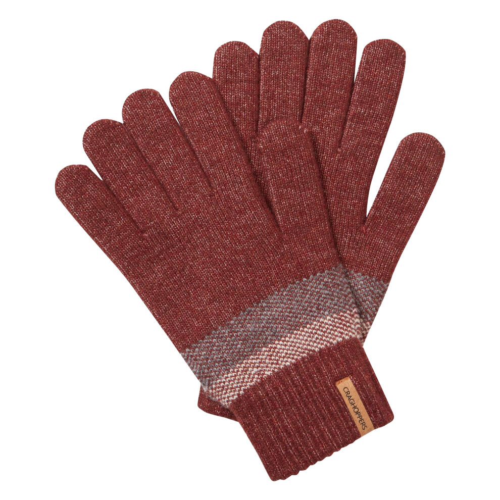 (S-M, Axinite Red) Craghoppers Mens Forster Winter Gloves