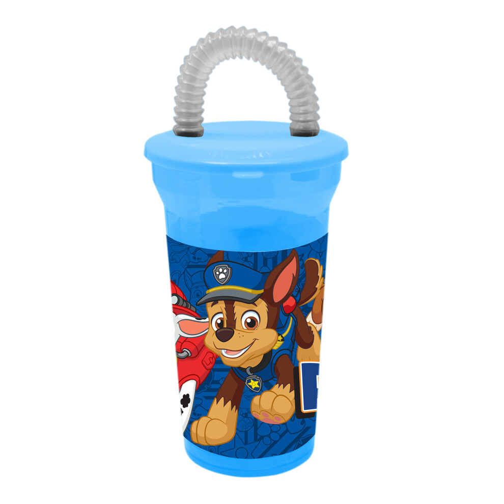 Paw Patrol Plastic Tumbler With Straw Water Drinks Childrens