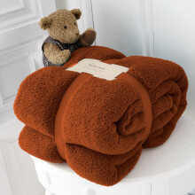 (King 200x240cm, Rust) Teddy Bear Fleece Throw Ultra Soft Warm Cosy Cuddly