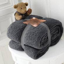 (King 200x240cm, Charcoal) Teddy Bear Fleece Throw Ultra Soft Warm Cosy Cuddly