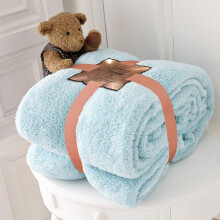 (King 200x240cm, Duck Egg) Teddy Bear Fleece Throw Ultra Soft Warm Cosy Cuddly